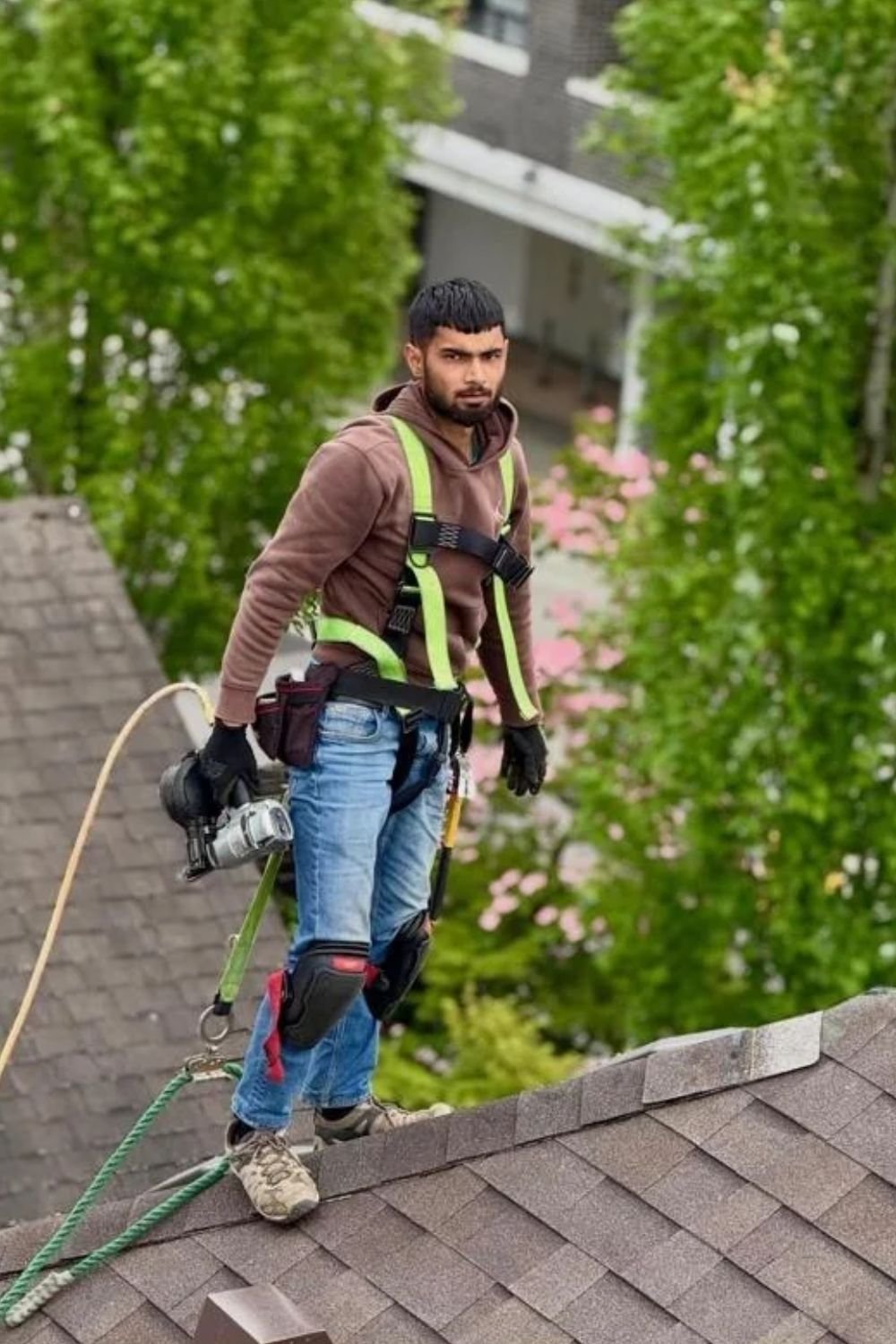 Premium roofing contractor installing shingles in Vancouver by AKAY Roofing Ltd